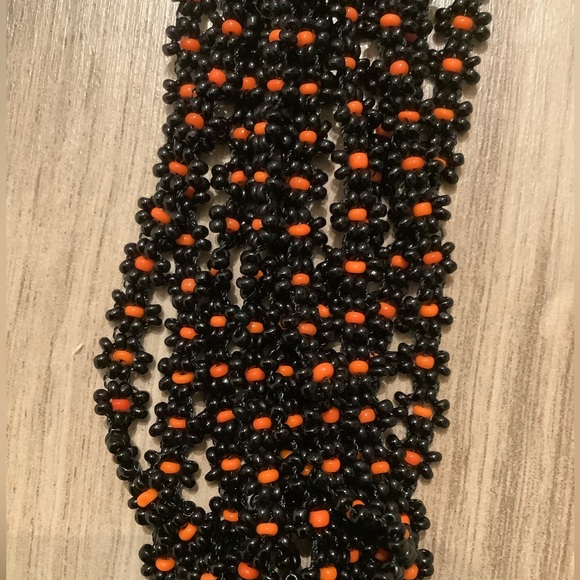 New vintage retro Flower power choker beaded necklace - Picture 6 of 7